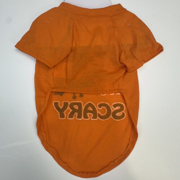 Novelty Pet Halloween Tee Medium "I'm So Cute Its Scary" Orange Dog Costume NEW - Picture 4 of 9